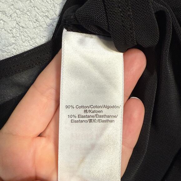 DKNY Women's Double-Layer 1 Shoulder Mesh-Combo Bralette black Medium - Picture 4 of 10